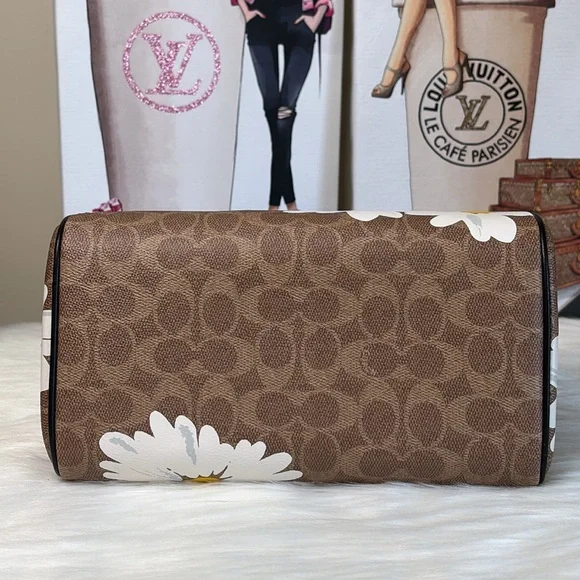NWT💃Coach Rowan Satchel/Crossbody Bag In Signature Canvas With Floral Print - Picture 5 of 10